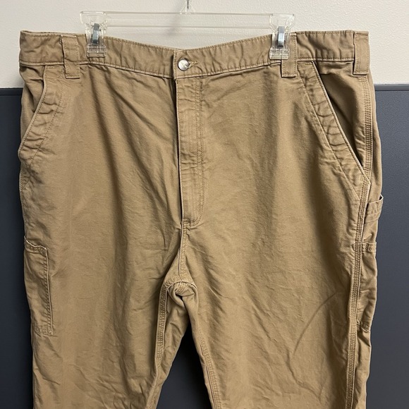 Carhartt Men's Relaxed Fit Twill Utility Work Pant 42 x 30 Khaki Pockets *Read - Picture 2 of 9